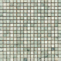 Marble mosaic material Green treasure glossy cabinet Wash table shower room background wall mosaic