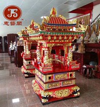 Statue sedan 05 wood carving martial arts sedan chair luxury statue sedan chair Buddha statue Buddha equipment customized 218cm