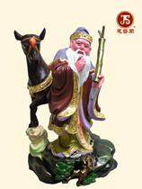 Zhang Gao Lao 3 Eight Immortals crossing the sea carved camphor wood carving Buddha statue statue Buddha equipment customized 40CM