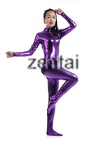 cosplay tights half-pack tights zentai purple glued tights jumpsuits stage performances