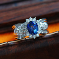 Pt900 Diamond Mounted 2 carat sapphire ring cp130017 with certificate