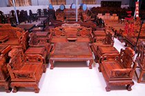 Mahogany furniture Laos red sour branch furniture mahogany sofa clear red sour branch sofa 11 sets