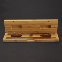 NEWREA New Sharp A Class Snake Tattoo Wood Chopsticks Two Pairs of Extravagant Creative Cutlery Suit