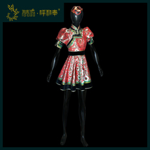 (Qingqing Fang Hu Hetai) Customized Mongolian fashion dress short dress national dress original design