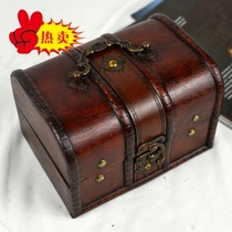 zakka set nostalgic with lock retro European storage small wooden box to do old shooting props home furnishings