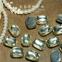 Domestic New beads 8 Taiwan Island fabric hand seam drill acrylic resin drill rectangular 1318MM8 light yellow