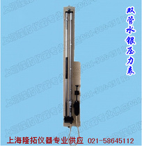 DYB-3 type double pipe mercury pressure gauge Shanghai production double pipe mercury pressure gauge without shipping charge