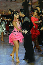 The Pink Streaming Suskirt Latin Dance Performance Costume Latin Dance Latin Dance Dress Latin Dance Performance Dress