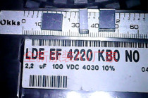 2 2UF 100VDC SMD CBB metal film capacitor LDEEF 4220 KBO NO AV