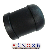 Sic Cup bar KTV nightclub supplies big talk dice wine game Black straight plastic sieve cup color Cup 6 dice