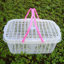  Special price wholesale bayberry basket strawberry basket portable 7 kg white plastic fruit basket grape picking basket with lid