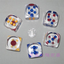 Drinking dice toy sieve Big dice Digital color Acrylic transparent crystal dice