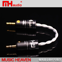 Music Heaven Crystal Color Reference Gold and Silver Alloy 3 5mm Audio Pair Cord