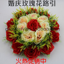 Simulation Round Rose Ball Round Emulation Flower And Grass Road Leading Wedding Celebration Items Home Greening Balcony Decoration