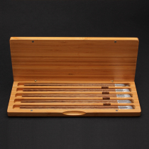 NEWREA New Sharp Stainless Steel Head Chicken Wings Wood Chopsticks Home Cutlery Gift Gift