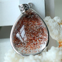 Water jade ice 1195 natural red ghost pendant bright red ghost cornucopia pendant necklace