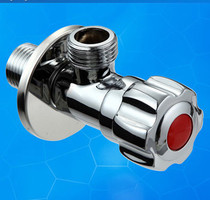  All copper water stop valve Hot and cold triangle valve Bathroom hot and cold universal bathroom 4 points water heater toilet angle valve