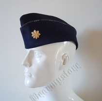 Reengrave the US Air Force blue boat cap to send the cap badge pilot blue boat cap