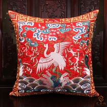 Yibixu Chinese Classical Luxury High-grade Crane Embroidery Sofa Cushion Pillow Customized Pillow Backpack Backrest