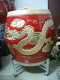 Factory direct relief dragon drum Painted drum War drum row drum Prestige drum Blue and white porcelain drum factory direct