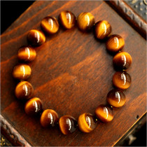 Natural tiger eye stone bracelet natural fashion men and womens treasured tiger eye stone single circle hand string