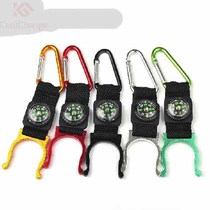 Sports outdoor equipment accessories with Compass quick hanging mineral water bottle beverage bottle buckle mountaineering buckle riding accessories