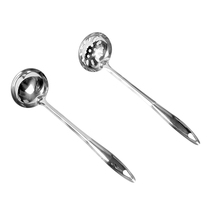 (A pair of 9 5)thickened stainless steel hot pot spoon side stove soup spoon colander soup shell leakage spoon