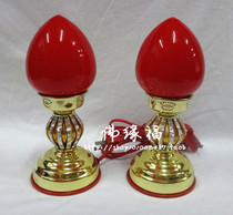 Electric supply lamp Buddhist alloy electric candle lamp lotus lamp Buddha lamp for long Ming lamp imitation white gold tail goods are delivered full