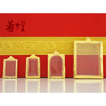 Zun Huang Thai Shell Butterfly Card Admiring the Golden Golden Sculpture Flower Buddha Medal Hang Chain Necklace Shell