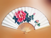 Fang Ji hand-painted professional performance fan 9 inch 10 inch folding fan opera Yue opera peony blossom rich