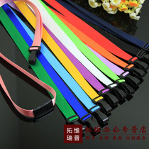 Plastic buckle Safety buckle rope Work permit sling card sleeve rope Exhibition rope Badge lanyard 1 5 wide printing