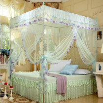 Triple door encrypted mosquito nets plus thick brackets 1 0 m single beds 1 2 m 1 35m beds Home 1 8 m Double beds