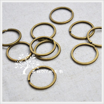 (Forest wholesale)Bronze key ring key ring flat flat ring 100 bags 320 grams