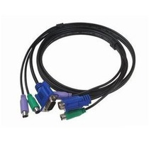 Original Sanbao 15 meters pure copper three-parallel line KVM switch special line Six-head line special line vga line
