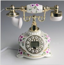 European style pastoral antique painted craft telephone home caller ID creative retro home phone landline