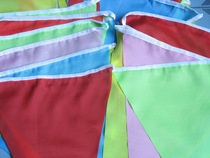 Triangle color flag 25 * 33 string flag (5 color) 18 meter a festival of supplies color knife flag accessories pull flower decoration