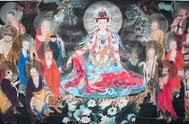 Guanyin portrait hanging painting Buddha statue 18 Arhat worship Guanyin portrait scroll Buddhist portrait dedicated to family bond