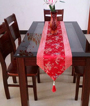 Chinese auspicious red brocade table flag table cloth table flag fashion coffee table bed flag tablecloth table flag can be customized