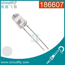 186607 Light emitting diode High bright white hair white LED diameter 5mm short foot length about 18mm