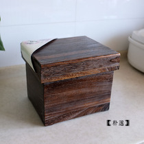 Japanese rice storage box burning paulownia wood solid wood rice box rice bucket insect-proof and moth storage box snack box