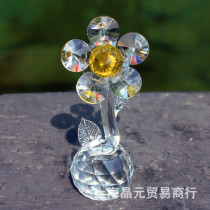 Popularity Crystal New Home Little Sun Flowers Small Daisy Butterfly Orchid Counter Decorated In Car Ornament Swing