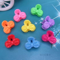 Childrens headdress small grab clip small girl candy color bow mini hair grab claw clip banger clip