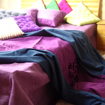  (Sister Liu coarse cloth)Plied old coarse cloth mat three-piece set can be equipped with the same quilt cover