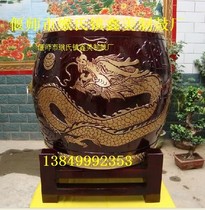 18 Inch Dragon Drum Relief Craft Dragon Drum Gift Drum Home Handicraft Tea Table Drum Drum Table