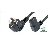  National standard power cord elbow elbow power cord three holes 3*0 75 square 1 8 meters LCD TV power cord