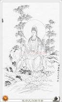 Cheng Zongyuan white line drawing Guanyin electronic branding Guanyin picture line draft electronic line draft picture 22 packaging