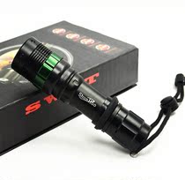 Focus zoom strong light spotlight LED long-range flashlight riding flashlight outdoor equipment portable camping