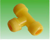 Biogas pipe straight through 16 mm PE three-way biogas pipe bend-through biogas pipe quick three-way straight through 16 variable diameter