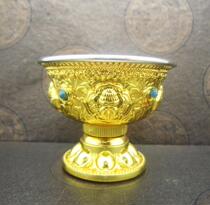 Buddhist Supplies Nepal Crafts Brass gold Eight Auspicious Eight for cup Eight for a bowl Water Supply Cup Special Number