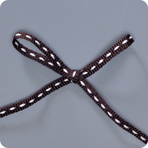 Handmade DIY doll belt headband gift packaging bow dotted jumper ribbed ribbon Brown 4mm